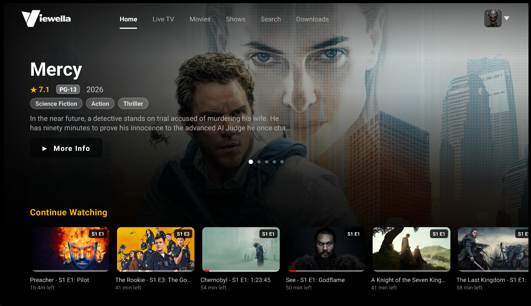 Viewella app screenshot